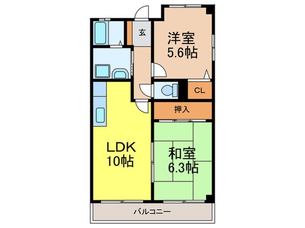 アリヴィラ夙川の物件間取画像